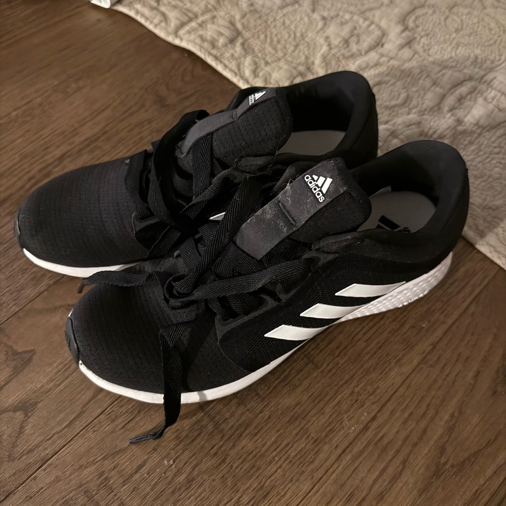 Adidas Black and White Athletic Shoes